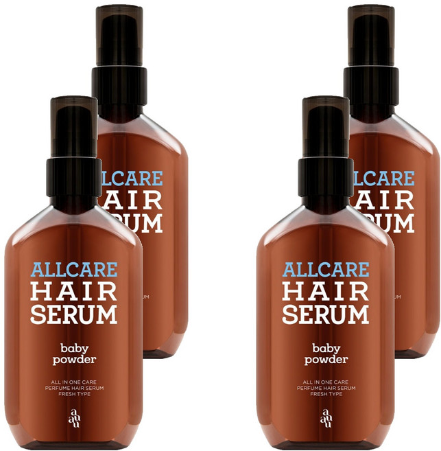 아유아유 올케어 헤어세럼 베이비파우더향, 100ml, 4개