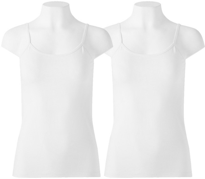 BASE ALPHA ESSENTIALS 棉質彈性基本款細肩帶背心 2件組