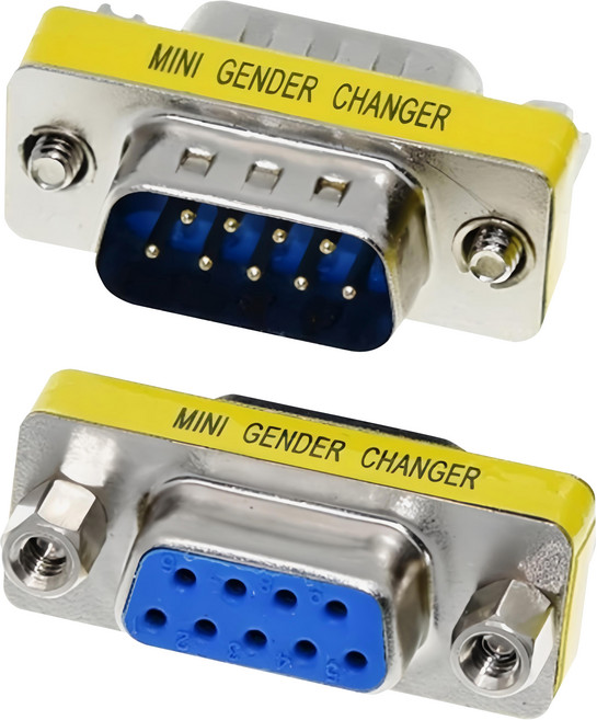 UniSync RS232/DB9/COM埠公對母轉接頭 金屬材質, 單一商品, 2個