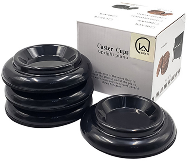 와이든 피아노 바퀴 방진 방음 캐스터 소음 키퍼 4p, 블랙