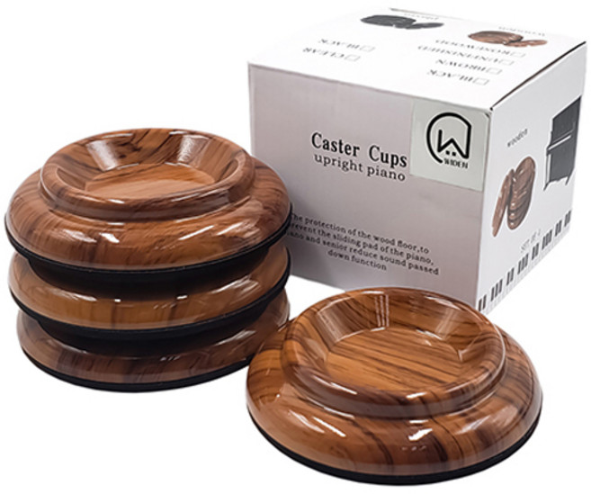 와이든 피아노 바퀴 방진 방음 캐스터 소음 키퍼 4p, 브라운