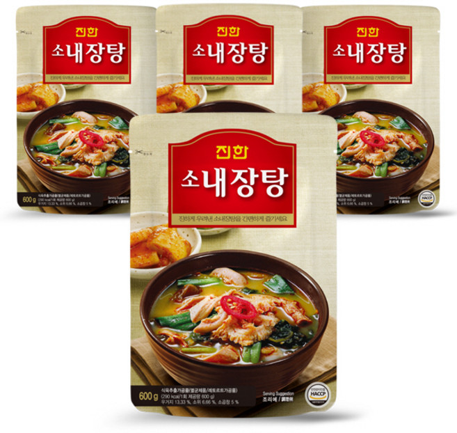 진한식품 진한 소내장탕, 600g, 4개
