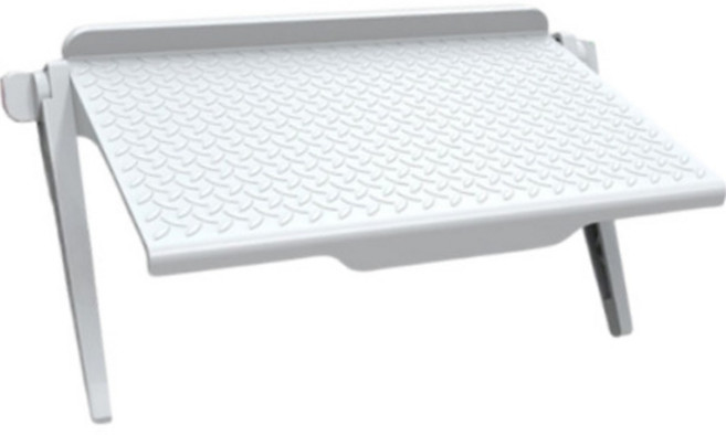 맥라이프 베이섬 TV 모니터 셋탑박스 접이식 받침대 선반 215mm, 화이트, 1개