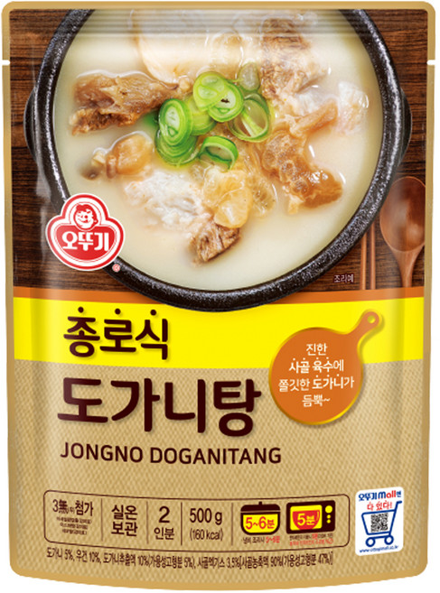 오뚜기 종로식도가니탕, 500g, 6개