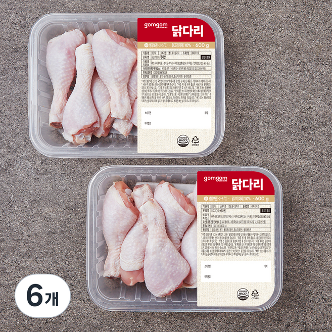 곰곰 닭다리 (냉장), 6개, 600g