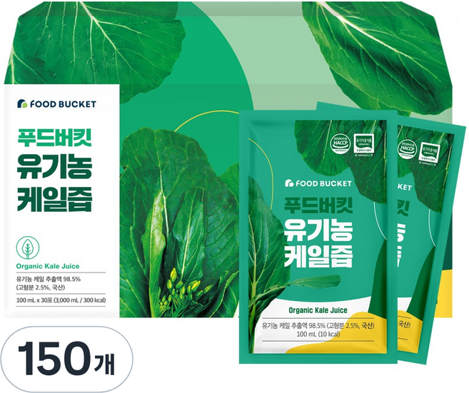 푸드버킷 유기농 케일즙, 100ml, 150개