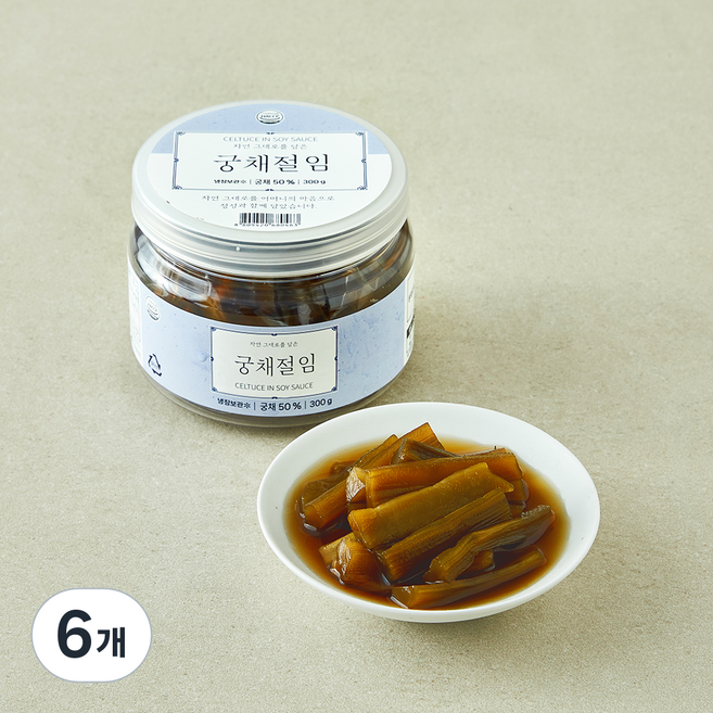 줄기상추 궁채 절임, 300g, 6개