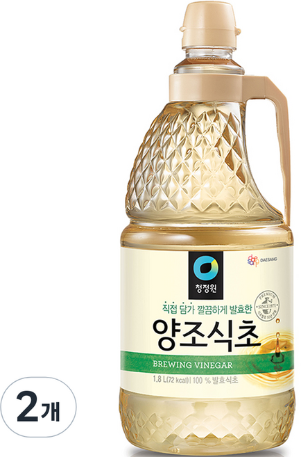 청정원 양조식초, 1.8L, 2개