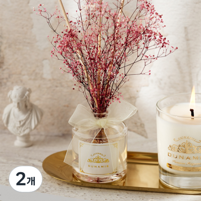 뒤나미스 벚꽃 디퓨저 하얀색 용기 투톤분홍, 웨딩데이, 100ml, 2개