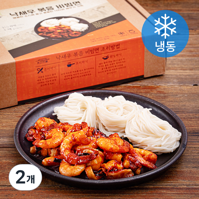 조선전골 낙새우 볶음 비빔면 (냉동), 2개, 1kg