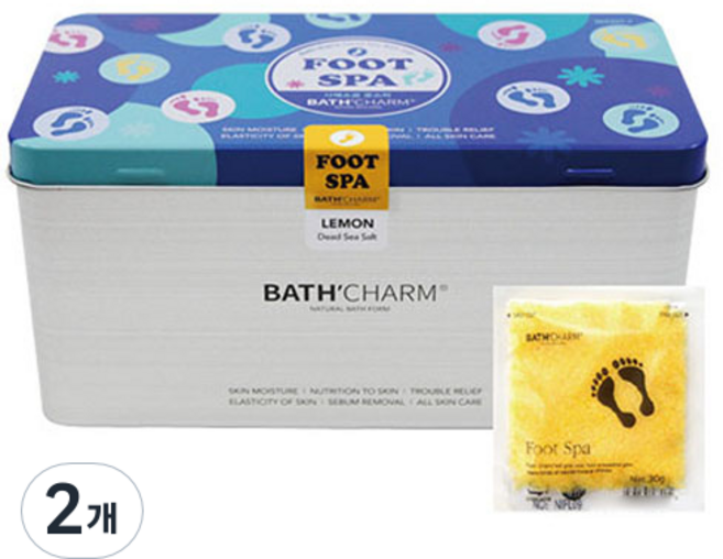 바스참 풋스파 틴케이스 레몬 30g, 30개입, 2개