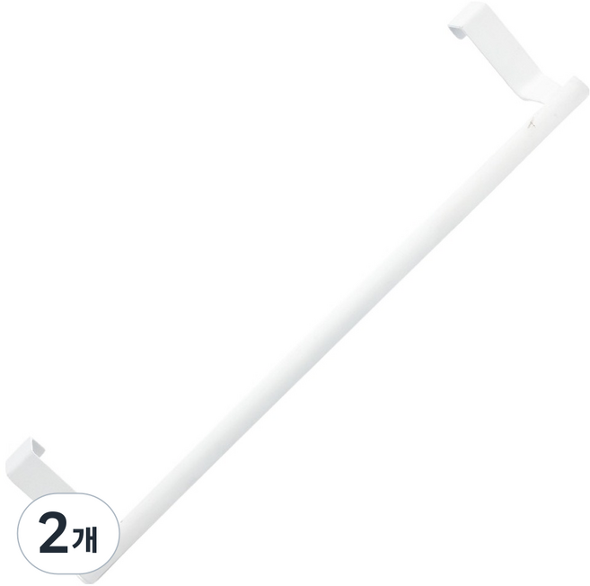 코비라 무타공 욕실 수건걸이 36 x 6.2 cm, 화이트, 2개