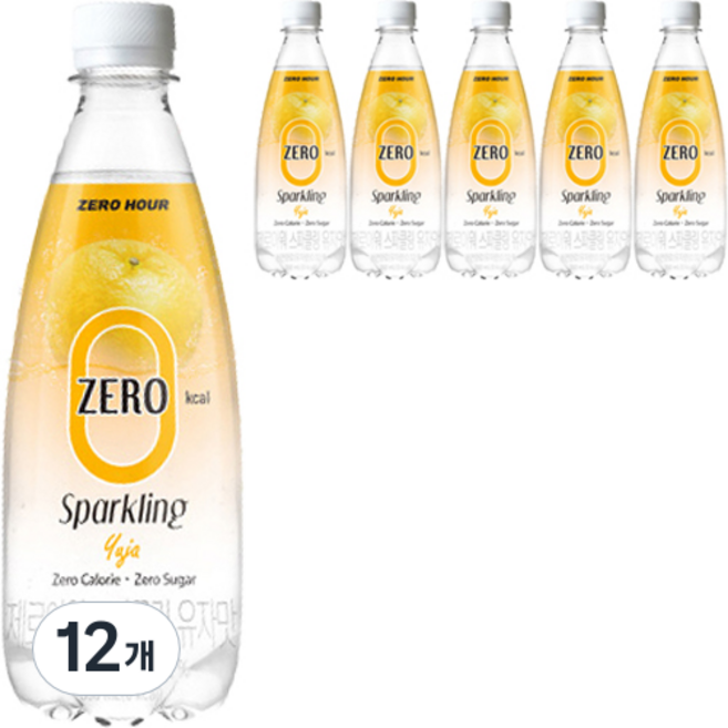 제로아워 0kcal 스파클링 유자맛 탄산음료, 350ml, 12개