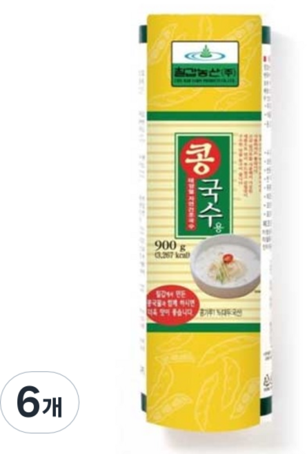 칠갑농산 콩국수용 국수, 900g, 6개