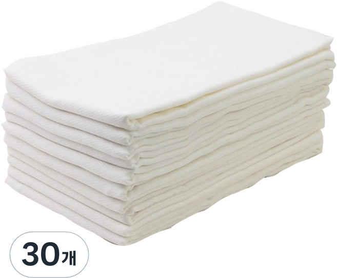 베이비베어 웰빙 특대사각 천 기저귀, 화이트, 30개