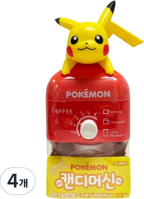 포켓몬스터 캔디머신 아이알파캔디 랜덤발송, 4개, 15g - 쿠팡