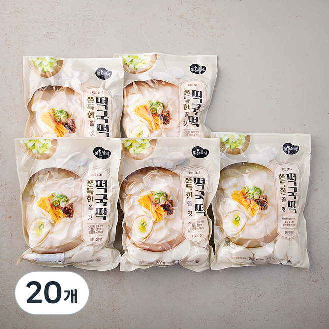 맑은물에 떡국떡, 500g, 20개