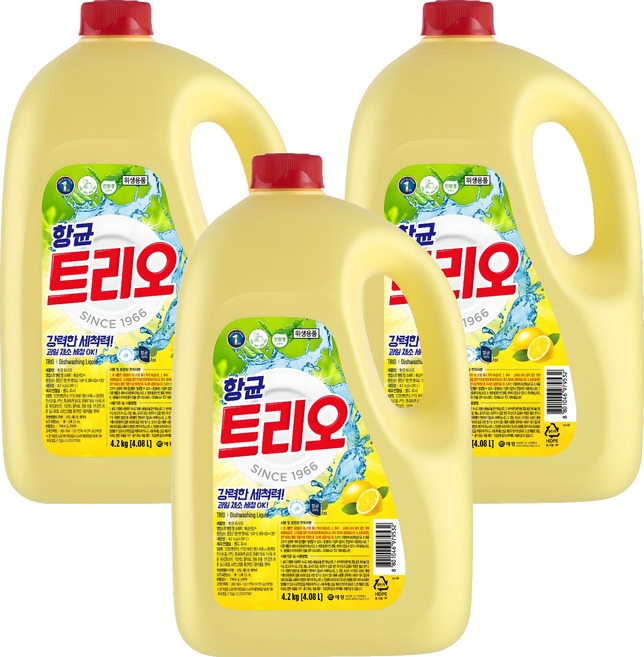 트리오 주방세제, 4.2kg, 3개
