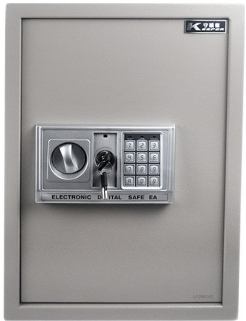 KEEPER SAFE BOX 守護者保險箱 密碼保險箱 防盜三門栓/雙層大空間 50EA 500 x 350 x 300mm, 灰色
