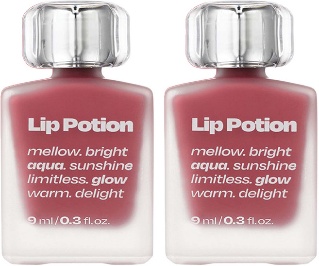 얼터너티브스테레오 립 포션 아쿠아 글로우 립틴트, 5 라즈베리 솝, 2개