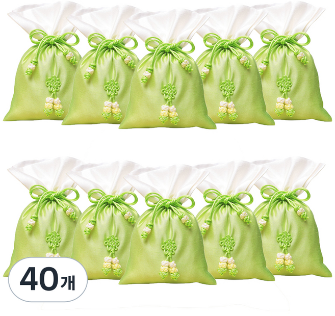 包裝網 傳統福袋 基本款 中, 40個, 11 黃綠色