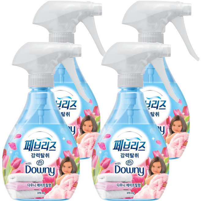 페브리즈 섬유탈취제 다우니 에이프릴향 본품, 370ml, 4개