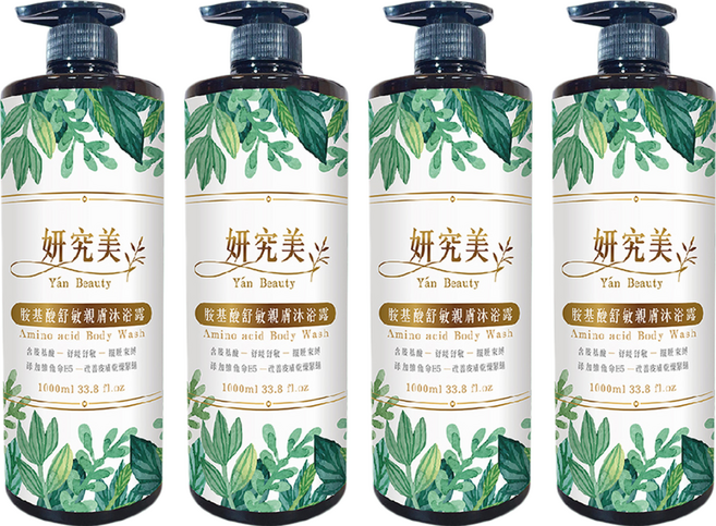 研究美胺基酸舒敏親膚沐浴露, 1L, 4瓶