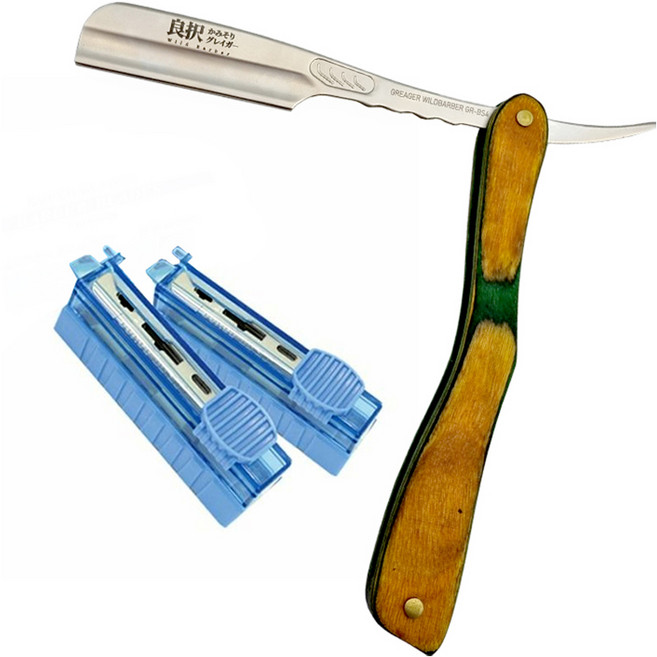 그레이거 와일드바버 클래식 싱글 외날형 면도기 GR-BS4 + BB20 외날 40p 세트, 1세트