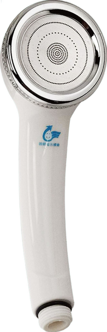 Elephant Waters 沐象 負離子沐浴把手 不鏽鋼噴板 孔徑: 0.3mm 內外圈水柱按摩, 白色, 1個