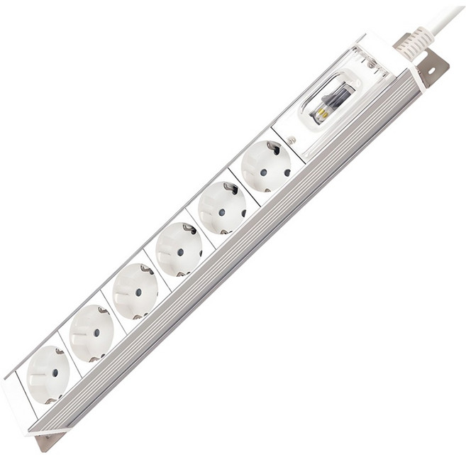 애니탭 AL 고용량 멀티탭 누전차단 ELB 6구 DYM-EAL6, 1.5m, 화이트, 1개