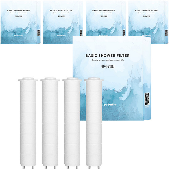 해피달링 베이직 샤워기 바디 필터 리필용 4개입, 5개
