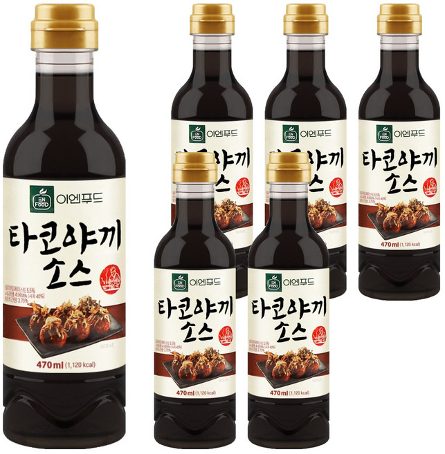이엔푸드 타코야끼 소스, 470ml, 6개