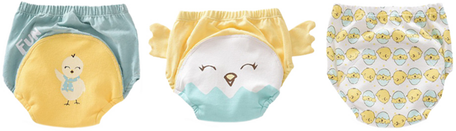 vanibaby 母嬰生活 幼兒學習褲 3件, 黃色, 1組