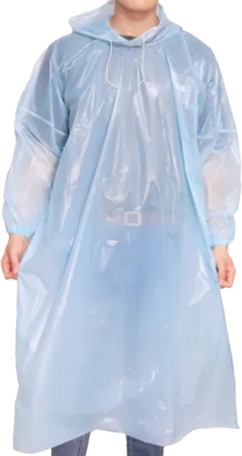 OMAX 歐妹思 成人加厚防沾黏輕便雨衣, 顏色隨機, 1組