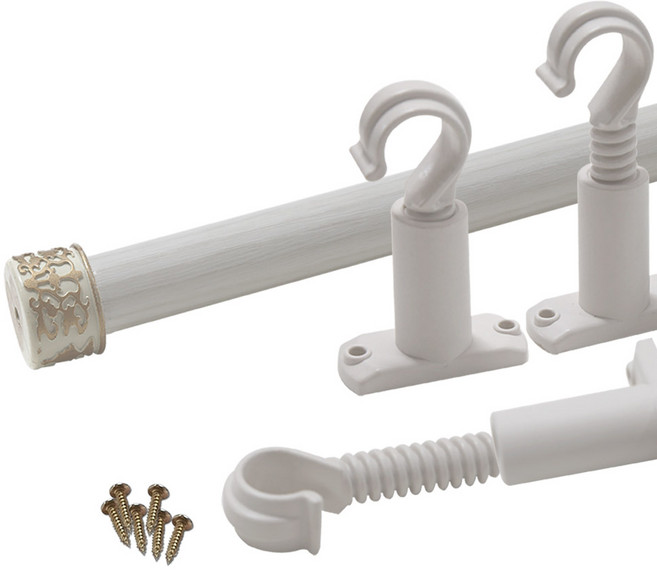 썬데코 25mm 커튼봉 원형캡 + 조절브라켓, 연오크