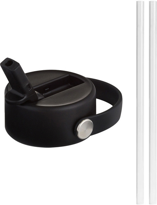 Hydro Flask 寬口提環吸管型瓶蓋, 時尚黑, 1個