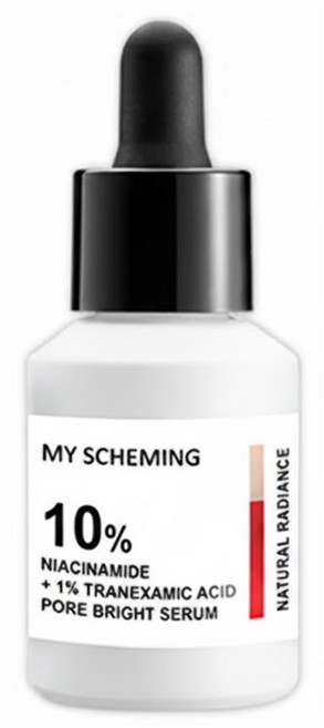MY SCHEMING 我的心機 10%菸醯胺 + 1%傳明酸毛孔淨白精華, 1個, 30ml