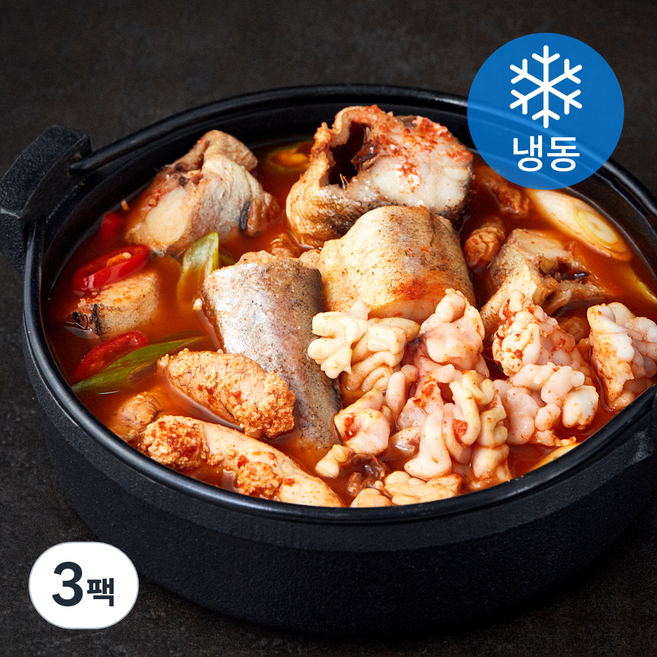 해슬로 얼큰 칼칼 동태탕 (냉동), 3팩, 480g