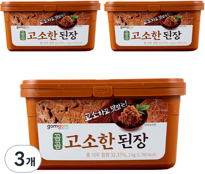 곰곰 고소한 된장, 1kg, 3개