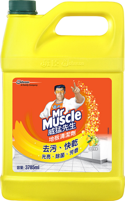 Mr Muscle 威猛先生 地板清潔劑 清新檸檬, 3.785L, 1桶