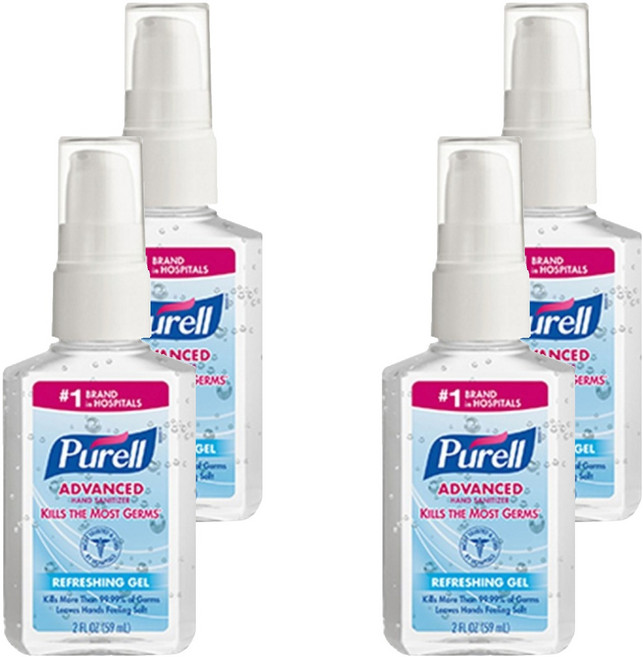 퓨렐 어드밴스 휴대용 손소독제, 59ml, 4개