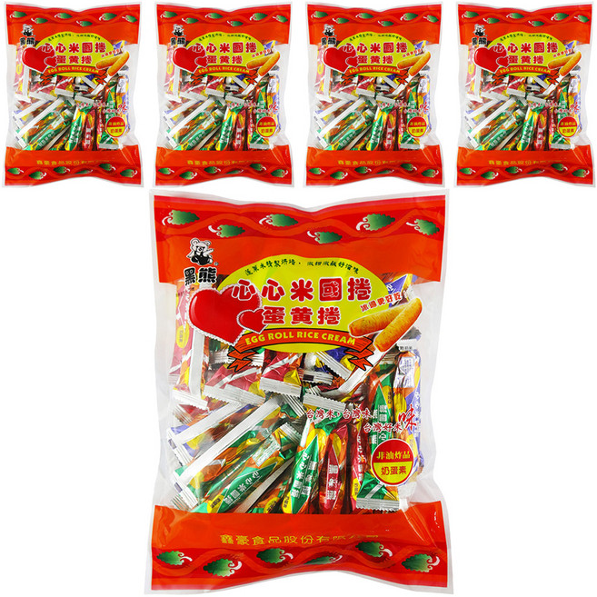 黑熊 米國捲 蛋黃捲, 400g, 5袋