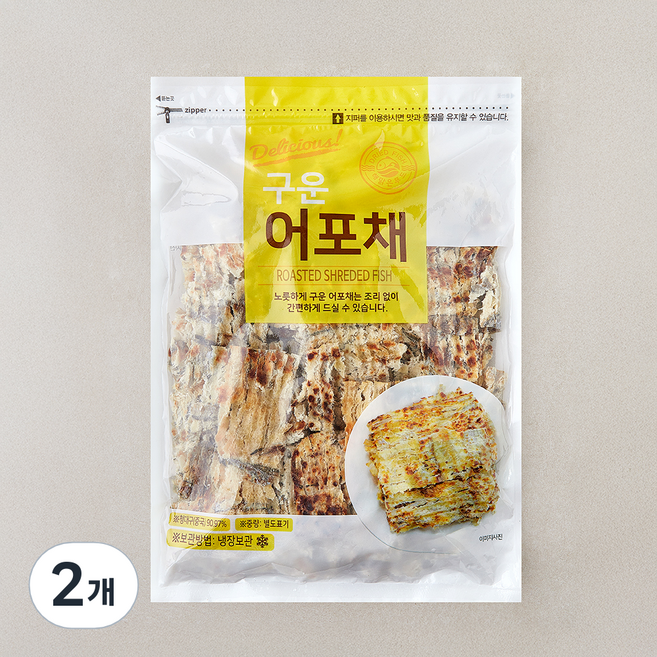 해맑은푸드 구운 어포채, 2개, 400g
