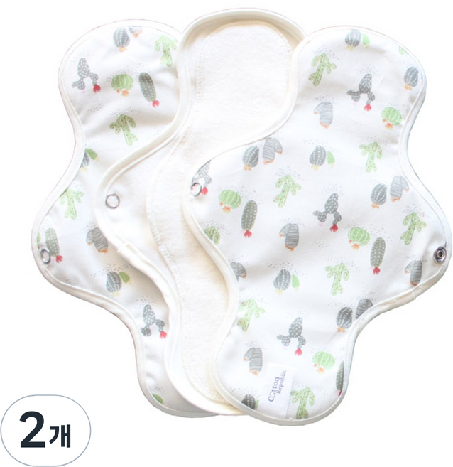 코튼리퍼블릭 아덴트러브 날개형 순면생리대, 중형, 3개입, 2개