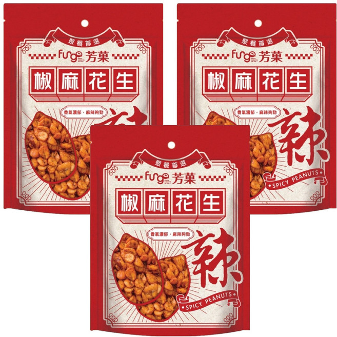 Fungo 芳菓 椒麻花生, 3個, 130g