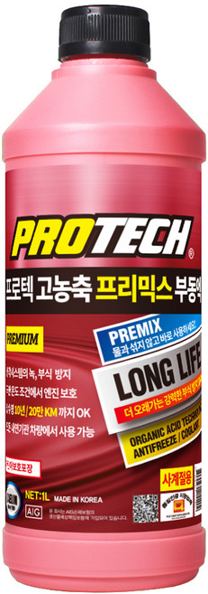 프로텍 고농축 프리믹스 부동액, 1개, 1L