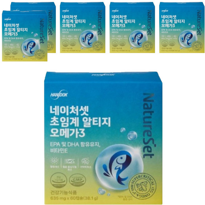 네이처셋 초임계 알티지 오메가3, 60정, 6개