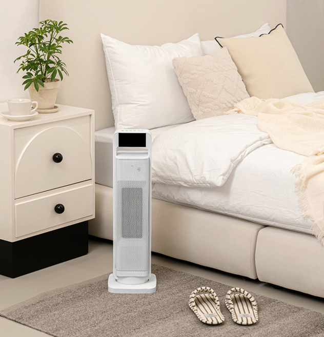 클래파 타워형 가정용 PTC 온풍기 + 전용 리모컨, 화이트, BPH-258W