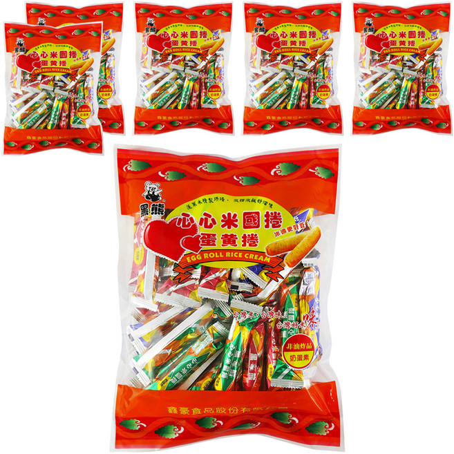 黑熊 米國捲 蛋黃捲, 400g, 6袋