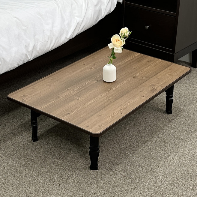 한일 국내제작 접이식 다용도 테이블, 네추럴월넛